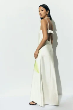 Clearance Gina Tricot Satin dress Wit