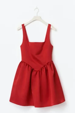 Clearance Gina Tricot Satin mini dress Rood