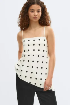 Gina Tricot Satin singlet Wit