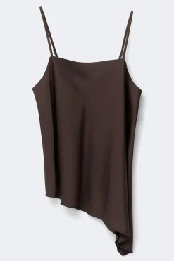 Online Gina Tricot Satin singlet Bruin