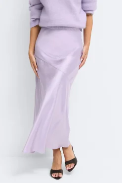 Discount Gina Tricot Satin skirt Paars