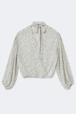 Online Gina Tricot Scarf blouse Zwart