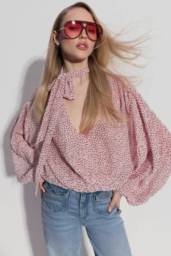 Outlet Gina Tricot Scarf blouse Roze