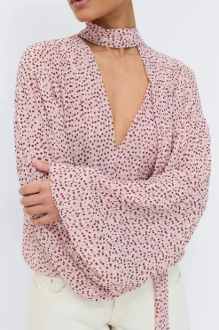 Outlet Gina Tricot Scarf blouse Roze