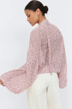 Outlet Gina Tricot Scarf blouse Roze
