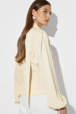 Gina Tricot Scarf top Geel