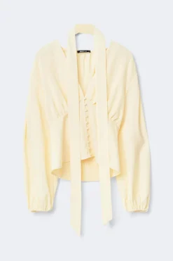 Gina Tricot Scarf top Geel