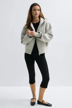 Hot Gina Tricot Scuba zip hoodie Grijsv