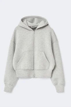 Hot Gina Tricot Scuba zip hoodie Grijsv