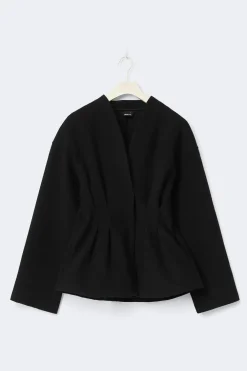 Discount Gina Tricot Sculpted felt jacket Zwart
