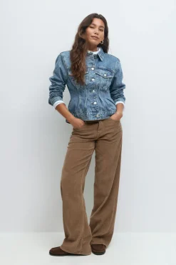 Online Gina Tricot Shaped denim jacket Blauw