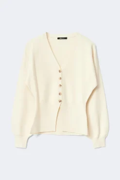 Gina Tricot Shaped knitted cardigan Wit