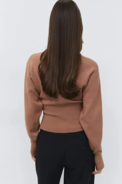 Discount Gina Tricot Shaped knitted cardigan Beige