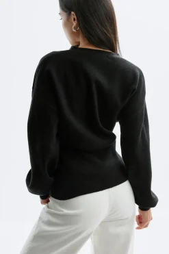 Best Gina Tricot Shaped knitted cardigan Zwart