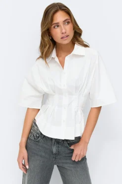 New Gina Tricot Shaped shirt Wit