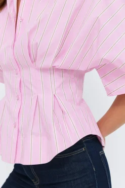 Outlet Gina Tricot Shaped shirt Roze