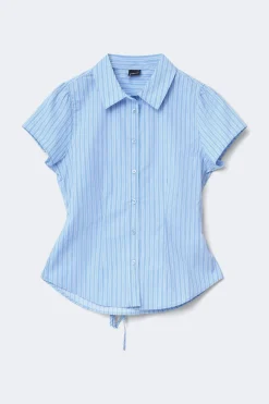 Sale Gina Tricot Shaped shirt Blauw