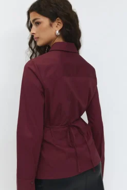 Hot Gina Tricot Shaped tie blouse Rood