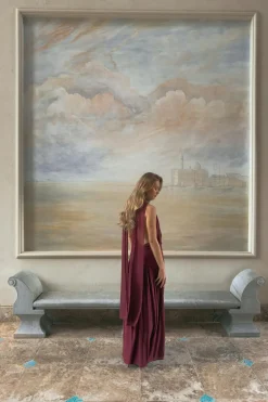Best Gina Tricot Shawl maxi dress Rood