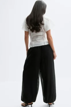 Online Gina Tricot Sheer balloon trousers Zwart