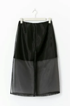 Hot Gina Tricot Sheer skirt Zwart