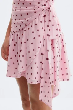 Outlet Gina Tricot Sheer wrap dress Roze