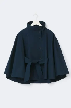 New Gina Tricot Short cape trench jacket Blauw