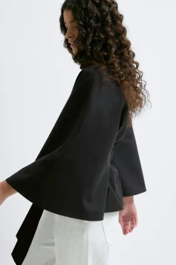 Best Gina Tricot Short cape trench jacket Zwart