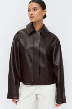 Online Gina Tricot Short pu jacket Rood
