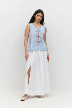 Discount Gina Tricot Sleeveless blouse Blauw