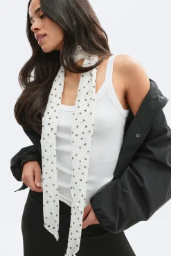 Gina Tricot Slim chiffon scarf Wit