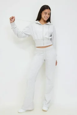 Online Gina Tricot Slim fit zip hoodie Grijsv