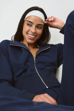 Sale Gina Tricot Slim fit zip hoodie Blauw
