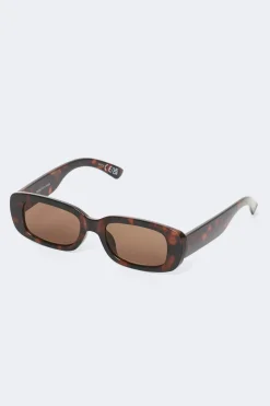 Hot Gina Tricot Slim rectangular sunglasses Bruin