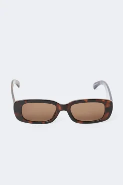 Hot Gina Tricot Slim rectangular sunglasses Bruin