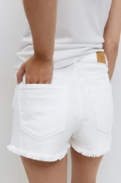 Discount Gina Tricot Slit denim shorts Wit