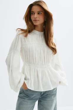 Hot Gina Tricot Smock blouse Wit