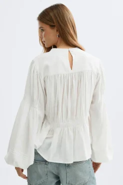 Hot Gina Tricot Smock blouse Wit
