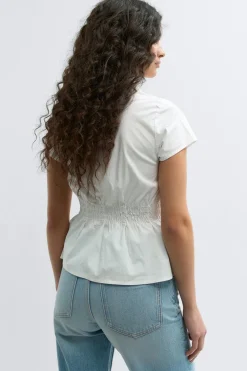 Hot Gina Tricot Smock blouse Wit