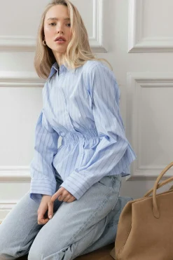 Sale Gina Tricot Smock blouse Blauw