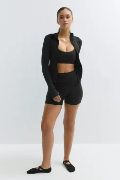 Online Gina Tricot Soft folded yoga shorts Zwart