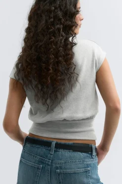 Outlet Gina Tricot Soft funnel neck top Grijsv