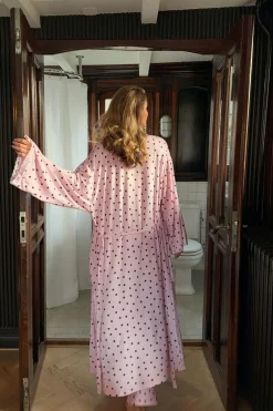 Discount Gina Tricot Soft lace loungewear robe Roze
