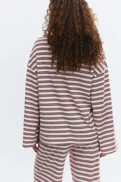 Outlet Gina Tricot Soft loungewear longsleeve top Paars
