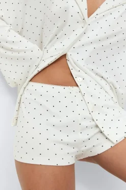 Outlet Gina Tricot Soft pyjamas hotpants Wit
