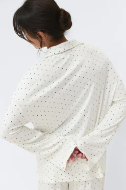 Gina Tricot Soft pyjamas shirt Wit