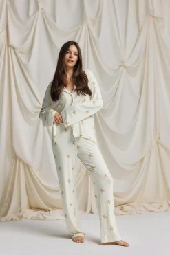 Outlet Gina Tricot Soft pyjamas trousers Wit