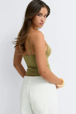 Gina Tricot Soft shaping wow singlet Groen