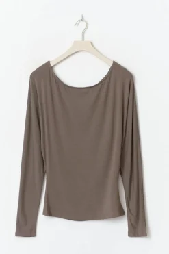 Hot Gina Tricot Soft slouchy loungewear top Bruin