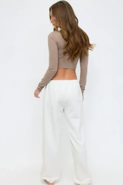 Gina Tricot Soft sport sweatpants Wit